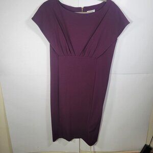 Calvin Klein Women Purple Elegant Cap Sleeve Dress Size 12